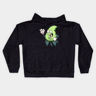 Weed Bud Character Plant Kids Hoodie